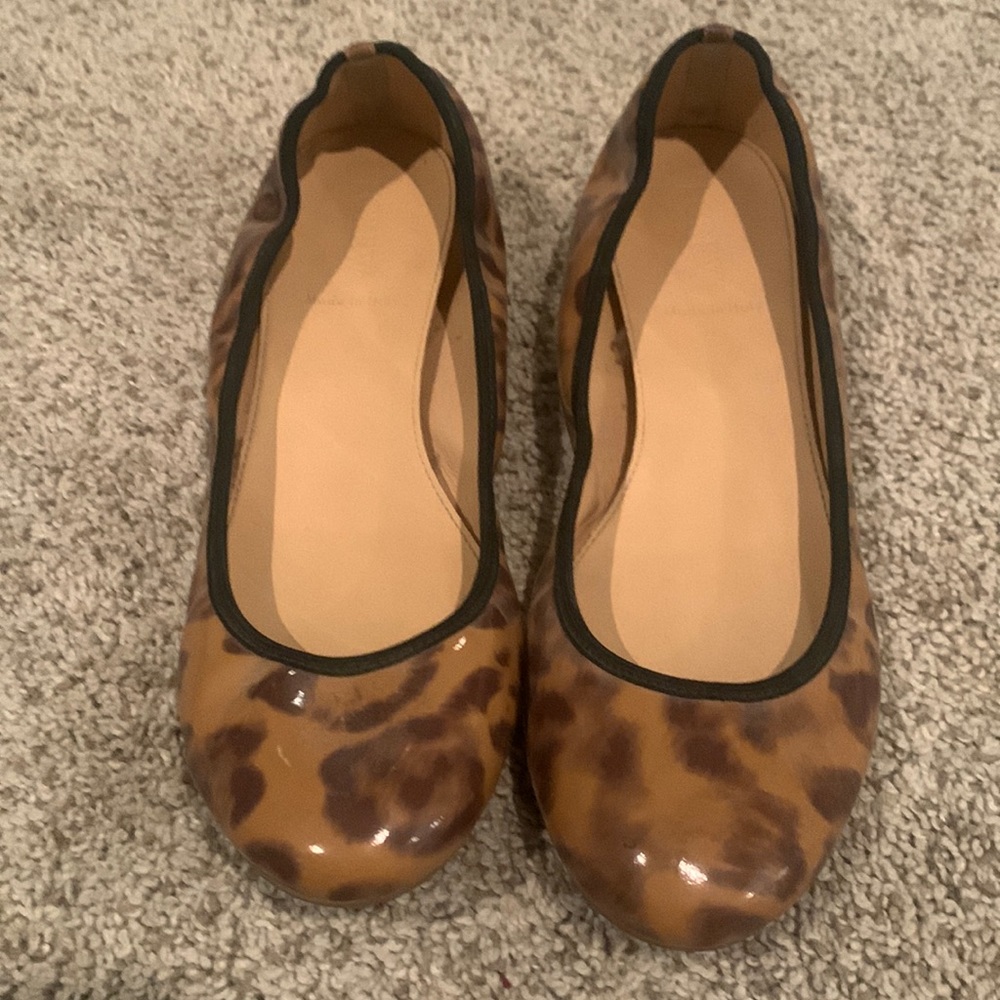 J.Crew leopard baller flats